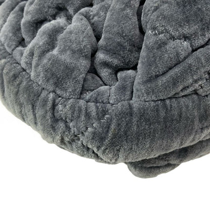 Chanel Shoulder Bag Bubble Quilt Gray Vintage Silver Hardware / Chain Shoulder