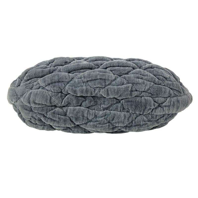 Chanel Shoulder Bag Bubble Quilt Gray Vintage Silver Hardware / Chain Shoulder