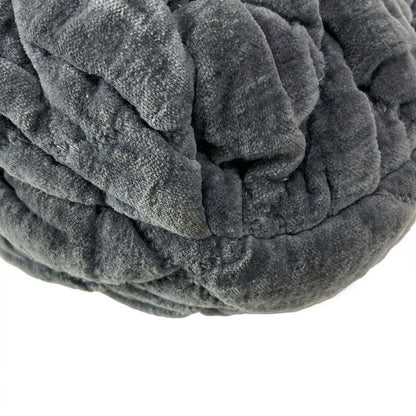 Chanel Shoulder Bag Bubble Quilt Gray Vintage Silver Hardware / Chain Shoulder