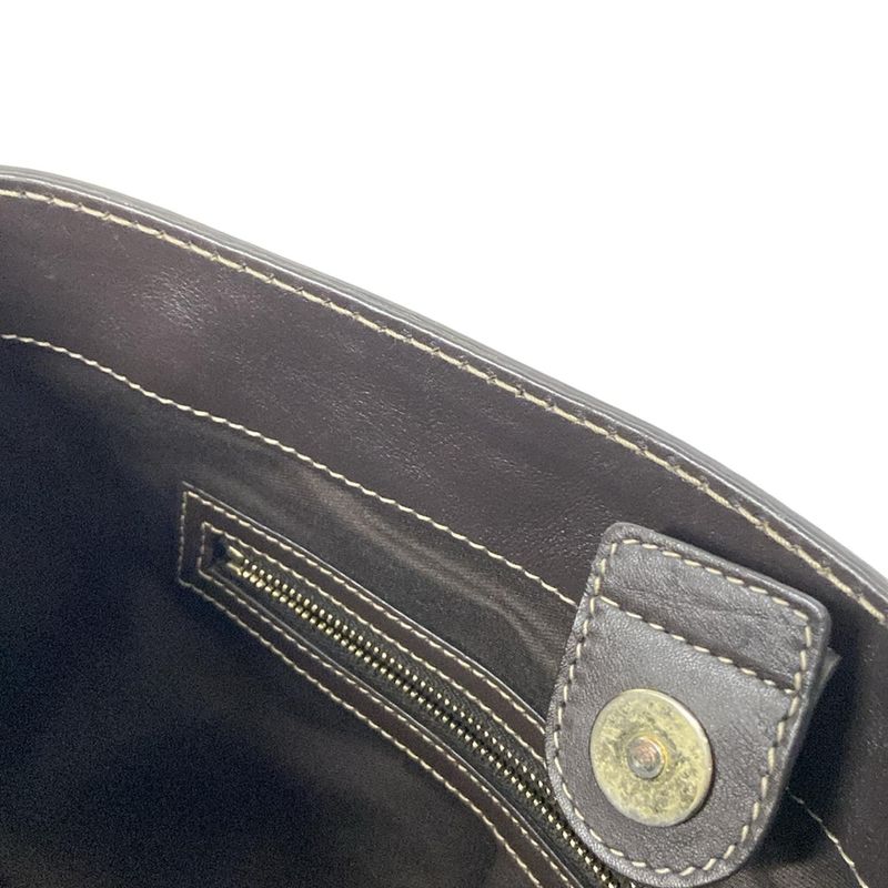 Gucci Handbag Crystal GG 223964 Beige And Dark Brown Leather