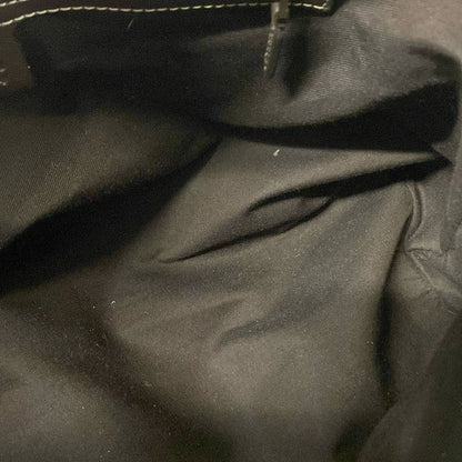 Gucci Handbag Crystal GG 223964 Beige And Dark Brown Leather