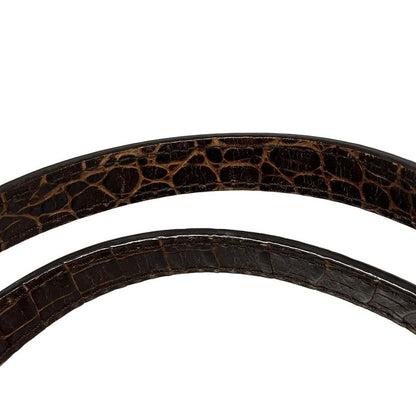 Celine Tote Bag Macadam Pattern Dark Brown And Beige Shape Stamped Leather