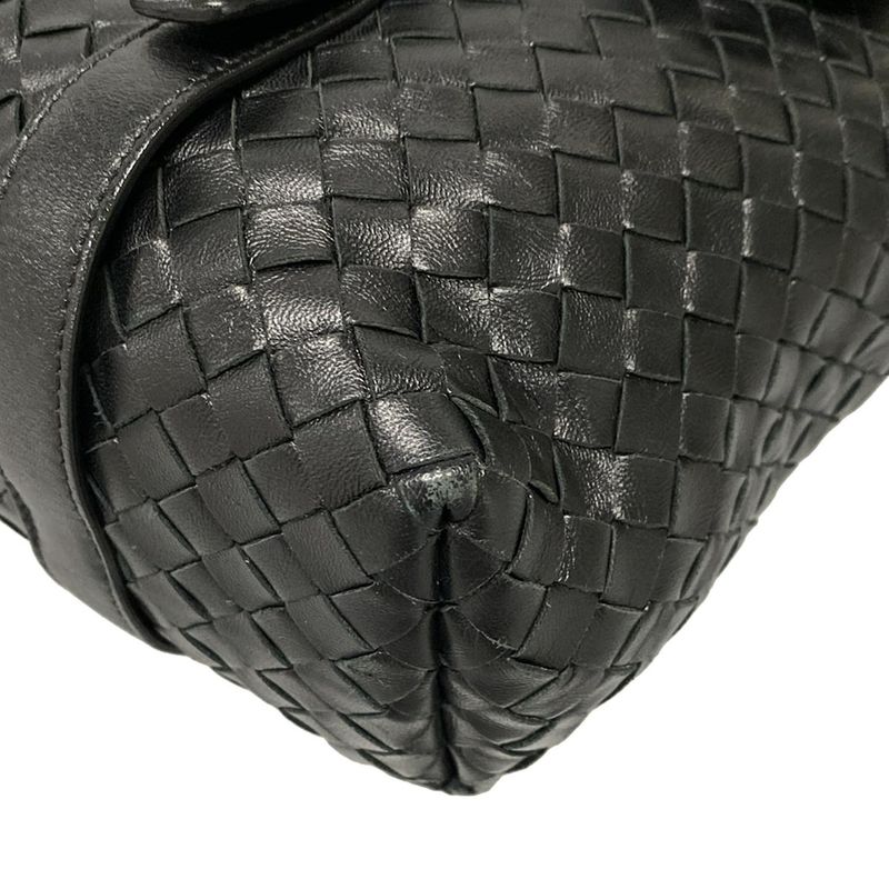 Bottega Veneta Handbag Intrecciato Black Leather
