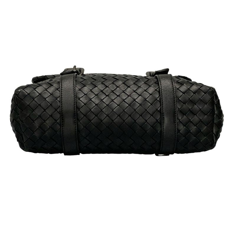 Bottega Veneta Handbag Intrecciato Black Leather