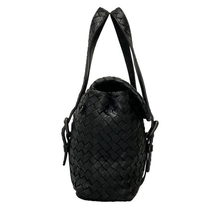 Bottega Veneta Handbag Intrecciato Black Leather