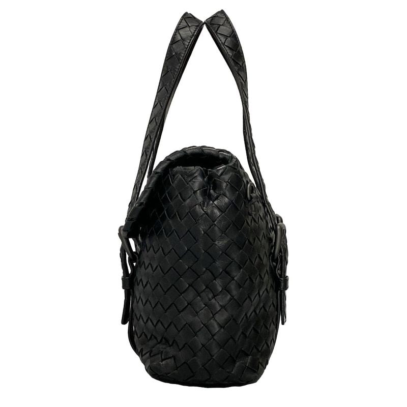 Bottega Veneta Handbag Intrecciato Black Leather