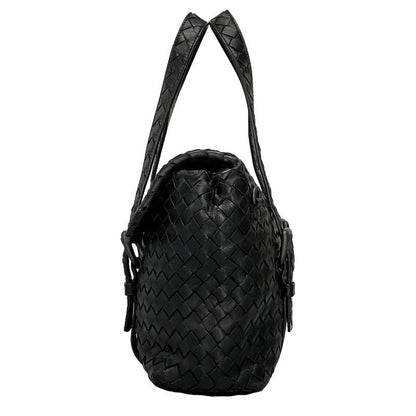 Bottega Veneta Handbag Intrecciato Black Leather