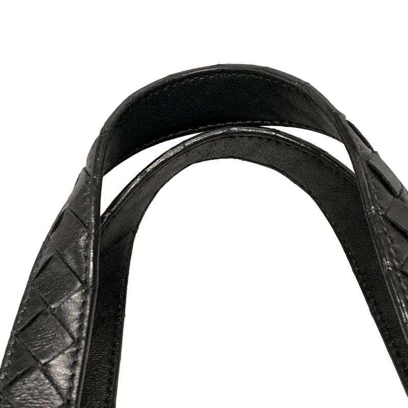 Bottega Veneta Handbag Intrecciato Black Leather