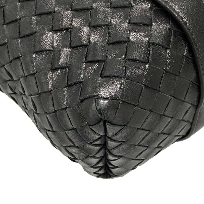 Bottega Veneta Handbag Intrecciato Black Leather