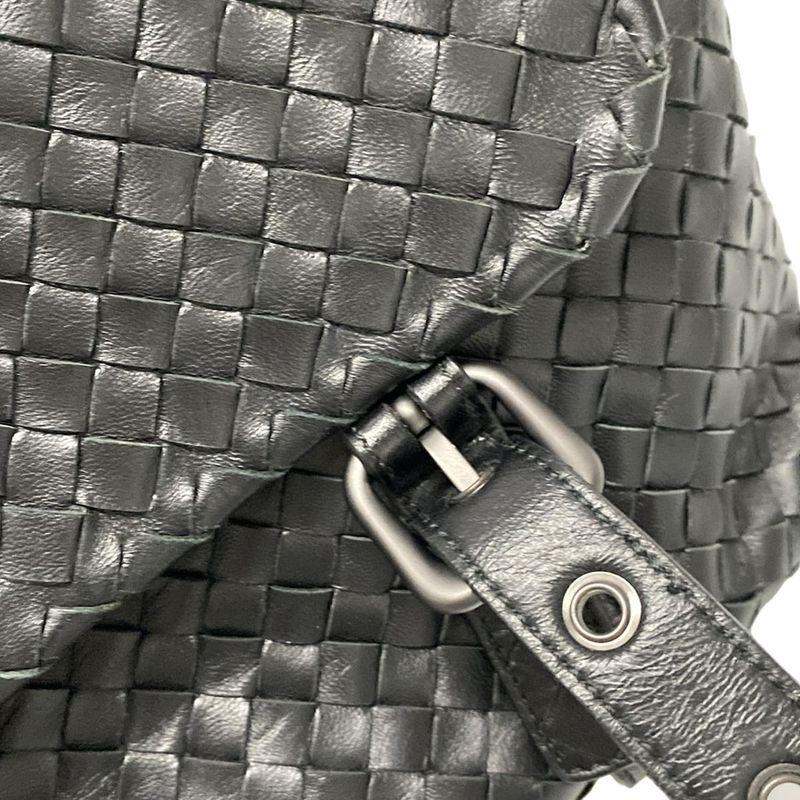 Bottega Veneta Handbag Intrecciato Black Leather