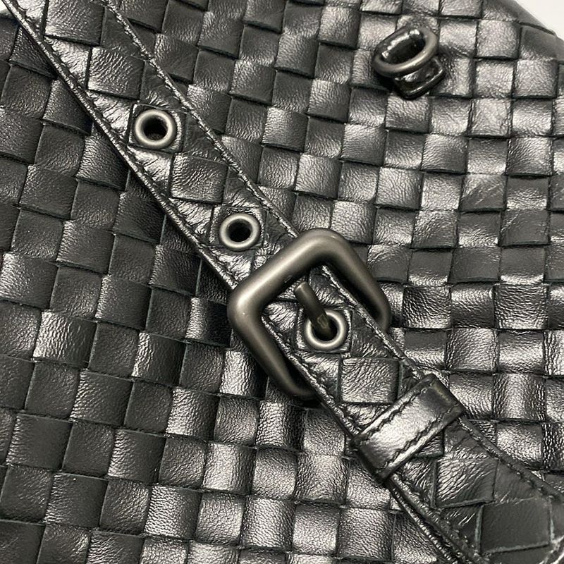 Bottega Veneta Handbag Intrecciato Black Leather