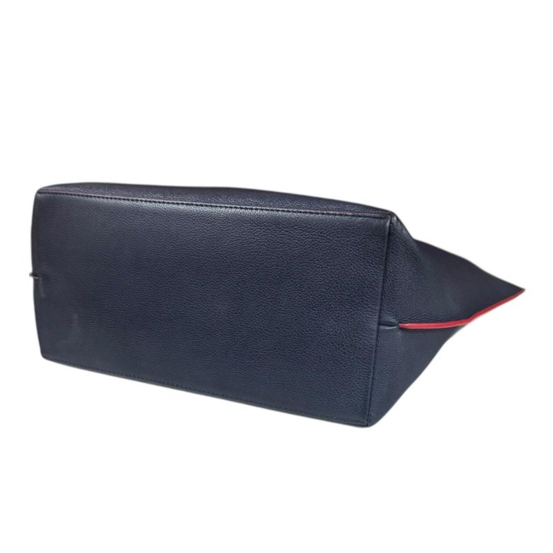 Louis Vuitton Lock Me Go Tote Bag Leather M52759 Navy Women's Louis Vuitton