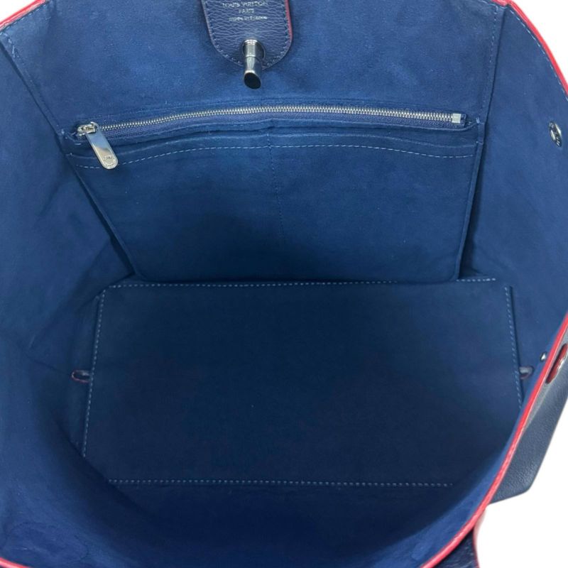 Louis Vuitton Lock Me Go Tote Bag Leather M52759 Navy Women's Louis Vuitton