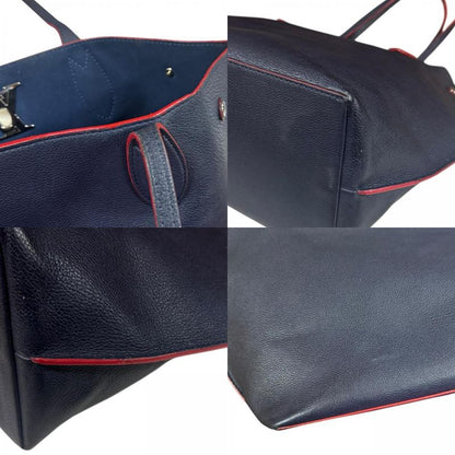 Louis Vuitton Lock Me Go Tote Bag Leather M52759 Navy Women's Louis Vuitton