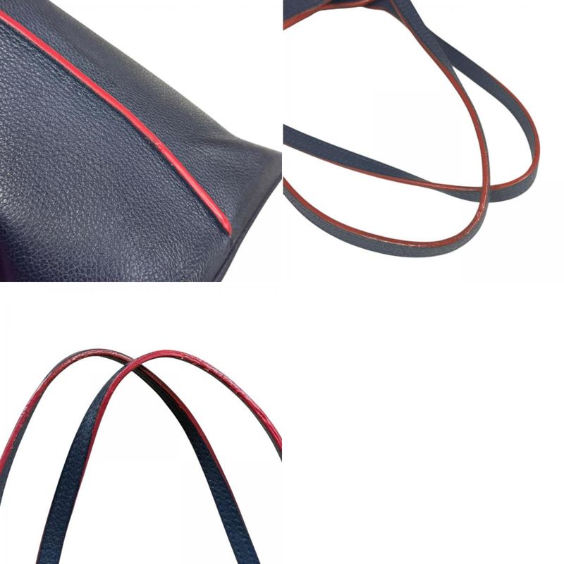 Louis Vuitton Lock Me Go Tote Bag Leather M52759 Navy Women's Louis Vuitton