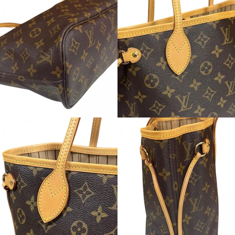 Louis Vuitton Neverfull PM Monogram Tote Bag Monogram Canvas M40155 Brown