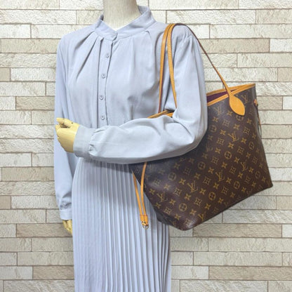 Louis Vuitton Neverfull MM Monogram Tote Bag Monogram Canvas M40996 Brown Women