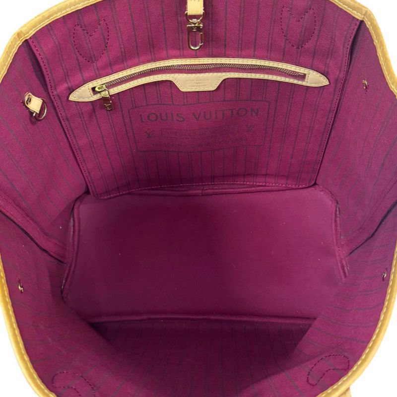 Louis Vuitton Neverfull MM Monogram Tote Bag Monogram Canvas M40996 Brown Women