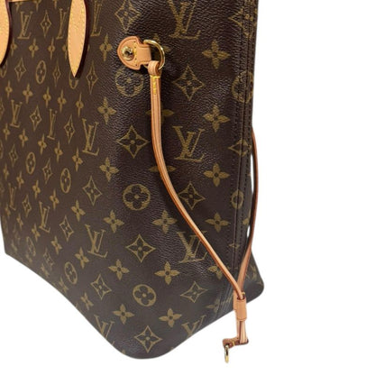 Louis Vuitton Neverfull MM Monogram Tote Bag Monogram Canvas M40156 Brown Women