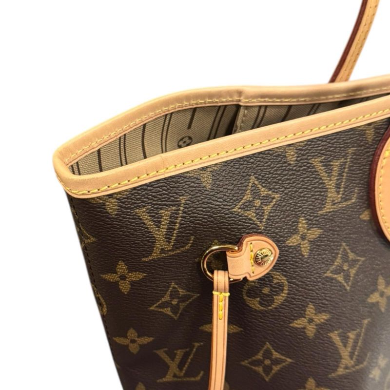 Louis Vuitton Neverfull MM Monogram Tote Bag Monogram Canvas M40156 Brown Women