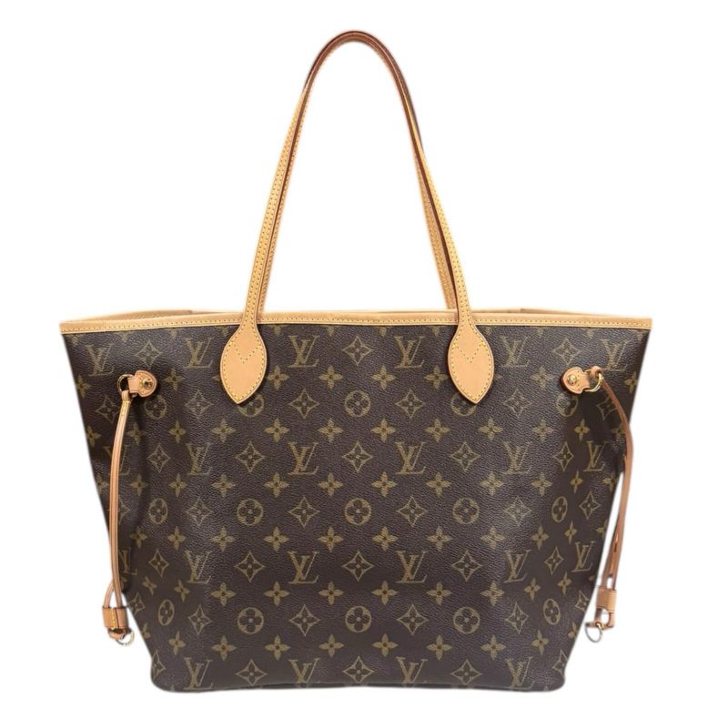 Louis Vuitton Neverfull MM Monogram Tote Bag Monogram Canvas M40156 Brown Women