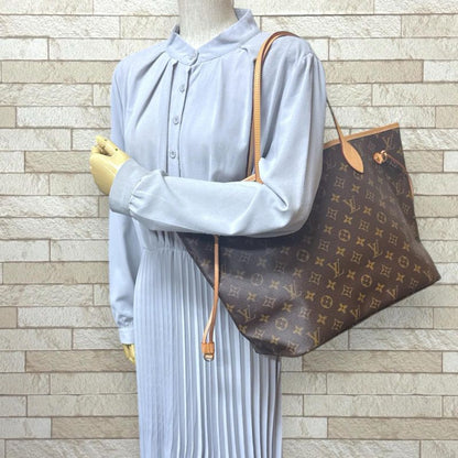 Louis Vuitton Neverfull MM Monogram Tote Bag Monogram Canvas M40156 Brown Women