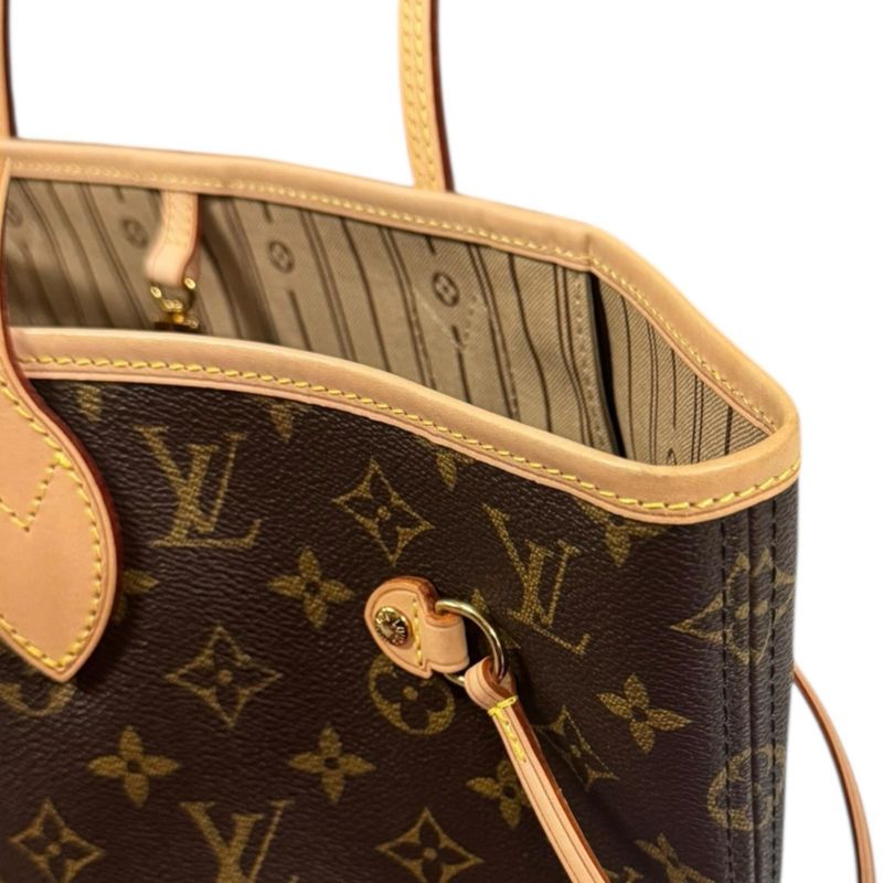 Louis Vuitton Neverfull MM Monogram Tote Bag Monogram Canvas M40156 Brown Women