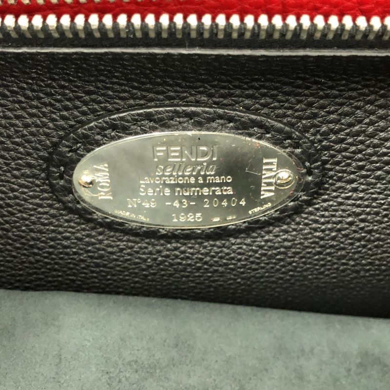 Fendi Selleria Pekaboo Iconic Bug's Eye 2way Leather Briefcase - Black - Men's