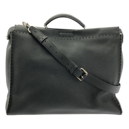 Fendi Selleria Pekaboo Iconic Bug's Eye 2way Leather Briefcase - Black - Men's