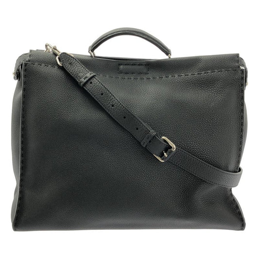 Fendi Selleria Pekaboo Iconic Bug's Eye 2way Leather Briefcase - Black - Men's