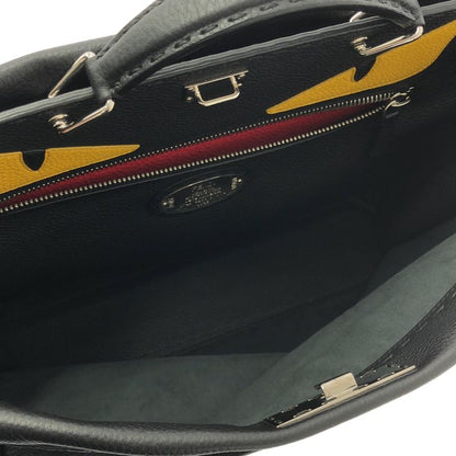 Fendi Selleria Pekaboo Iconic Bug's Eye 2way Leather Briefcase - Black - Men's