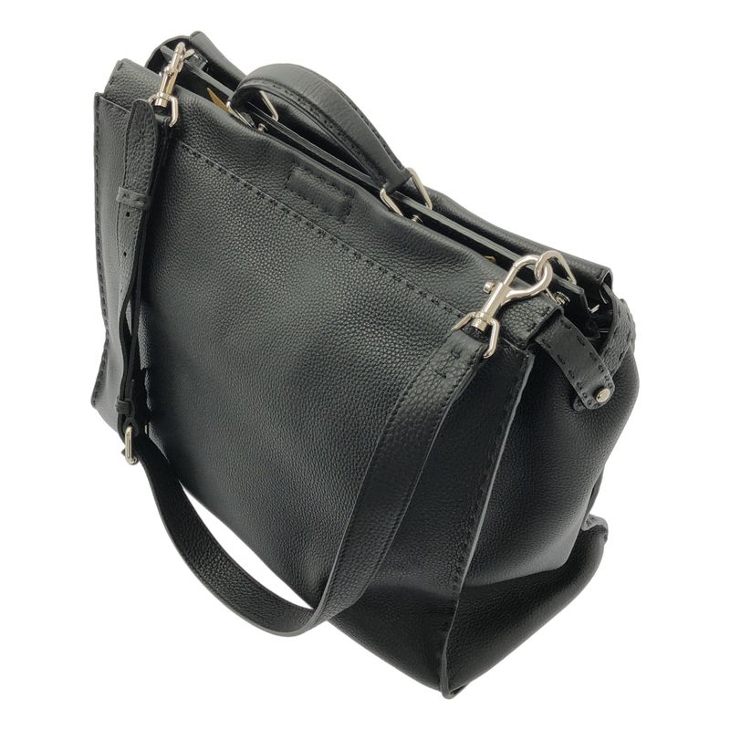 Fendi Selleria Pekaboo Iconic Bug's Eye 2way Leather Briefcase - Black - Men's