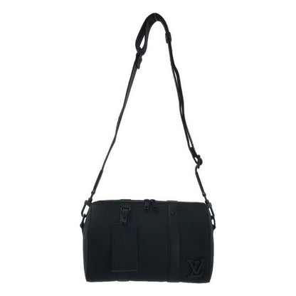 Louis Vuitton M59255 City Keepall Noir Black Leather Shoulder Bag - Black -