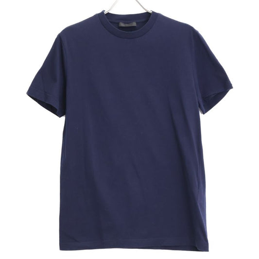 Prada Umj492 Navy Triangle Logo Crew Neck Tee M