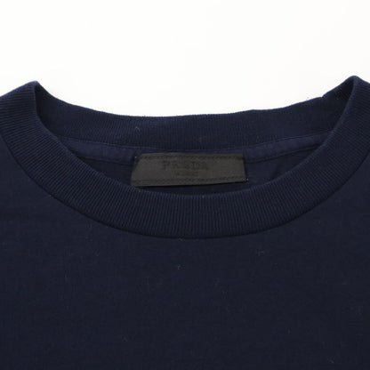 Prada Umj492 Navy Triangle Logo Crew Neck Tee M