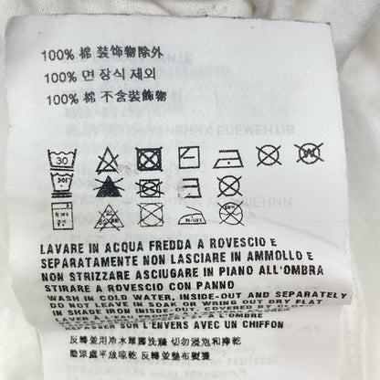 Prada 135664 S181 White And Green Graphic Print Short Sleeve Cut And Sewn S