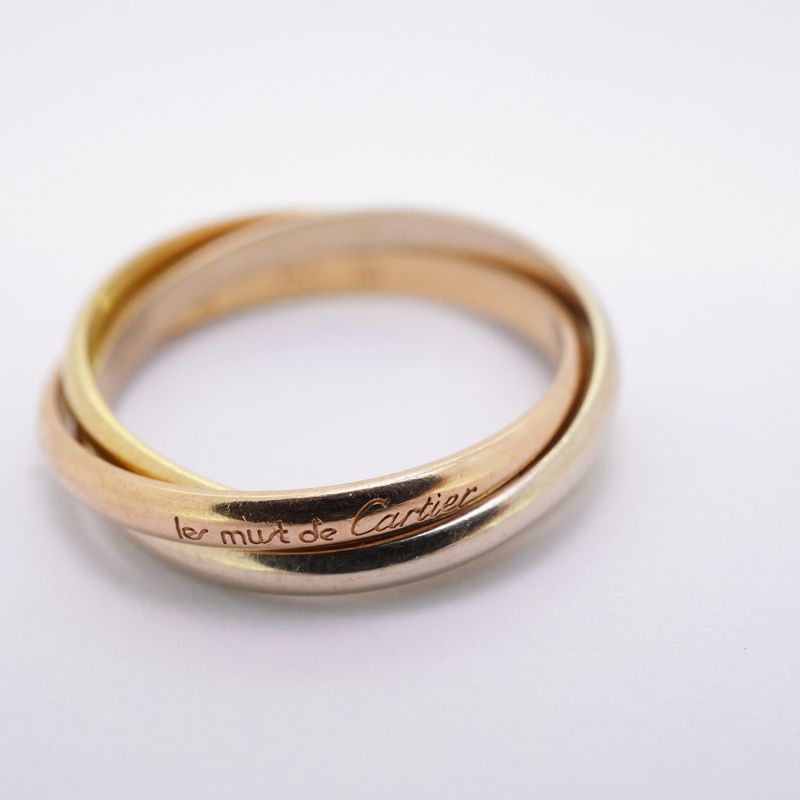 Cartier Ring Trinity 18K Yellow Gold Yellow Gold 18K White Gold White Togo Old