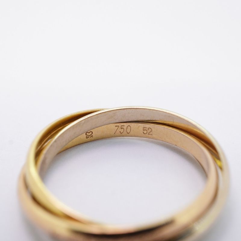 Cartier Ring Trinity 18K Yellow Gold Yellow Gold 18K White Gold White Togo Old