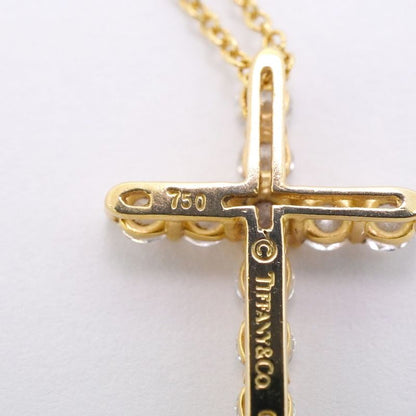 Tiffany & Co Necklace Cross 11PD 18K Yellow Gold Yellow Gold Diamond Ladies
