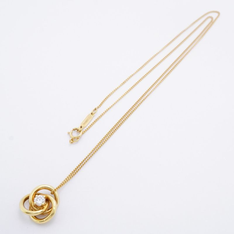 Tiffany & Co Necklace 3 Hoops 1PD 18K Yellow Gold Yellow Gold With Diamonds