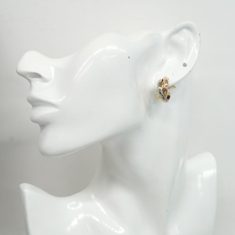 Cartier Earrings Trinity 18K Yellow Gold Yellow Gold 18K White Gold White Togo