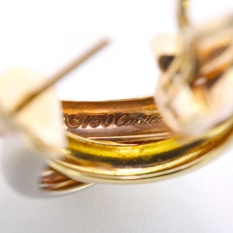 Cartier Earrings Trinity 18K Yellow Gold Yellow Gold 18K White Gold White Togo