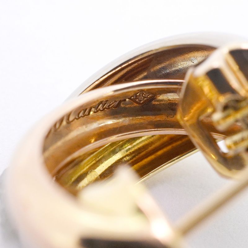 Cartier Earrings Trinity 18K Yellow Gold Yellow Gold 18K White Gold White Togo