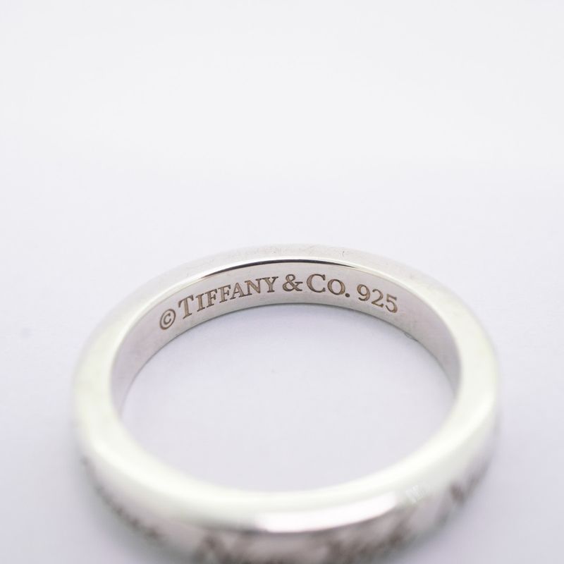 Tiffany & Co Ring Notes Narrow Silver 925 Size 65 Ladies