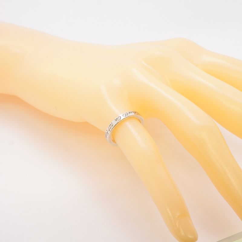 Tiffany & Co Ring Notes Narrow Silver 925 Size 65 Ladies