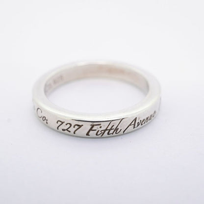 Tiffany & Co Ring Notes Narrow Silver 925 Size 65 Ladies