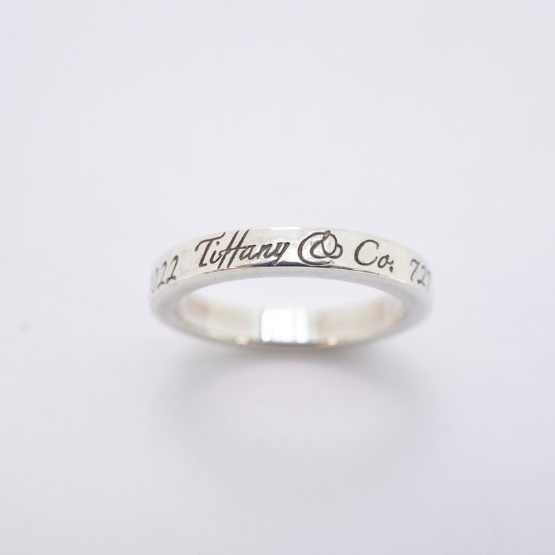 Tiffany & Co Ring Notes Narrow Silver 925 Size 65 Ladies