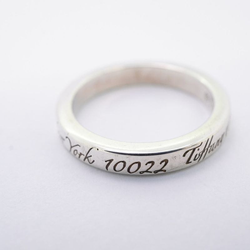 Tiffany & Co Ring Notes Narrow Silver 925 Size 65 Ladies