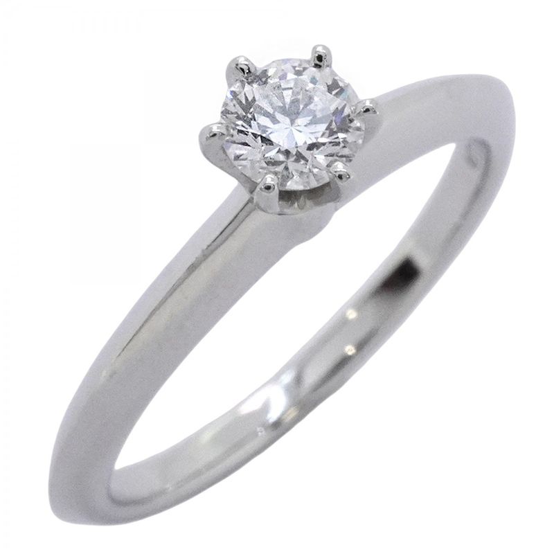 Tiffany & Co Ring Solitaire 1PD Pt950 Platinum Diamond 025ct 11 Ladies