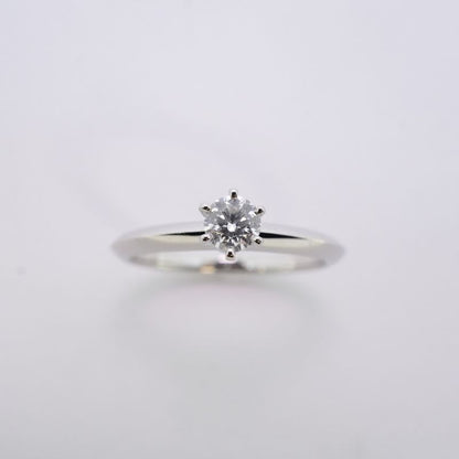 Tiffany & Co Ring Solitaire 1PD Pt950 Platinum Diamond 025ct 11 Ladies